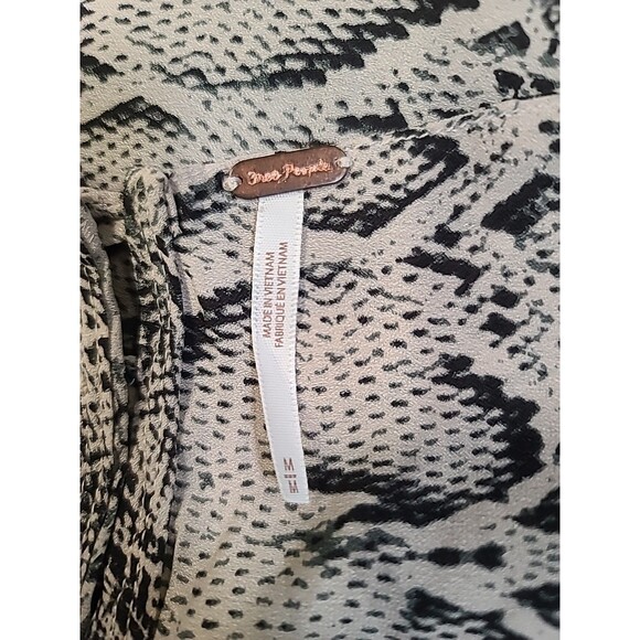 NWT Free People Medium Through The Night Snakeskin Printed Tank  High Neck - Picture 9 of 10